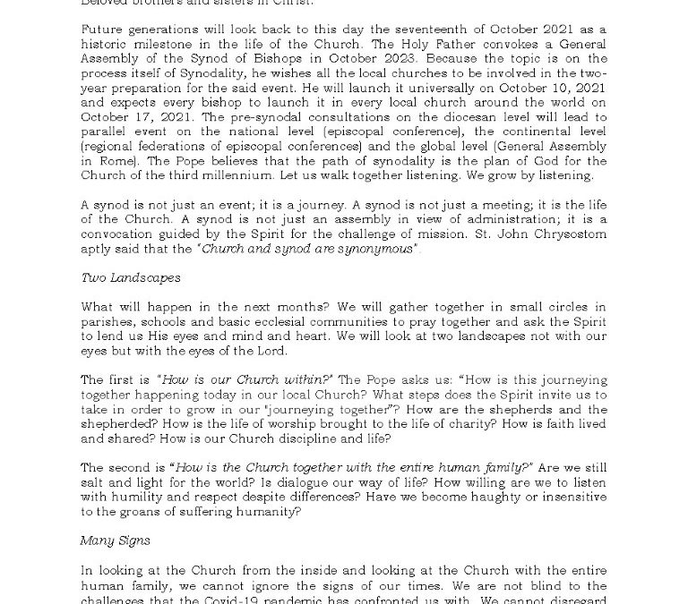 PHILIPPINES, Catholic Bishops’ Conference of the Philippines