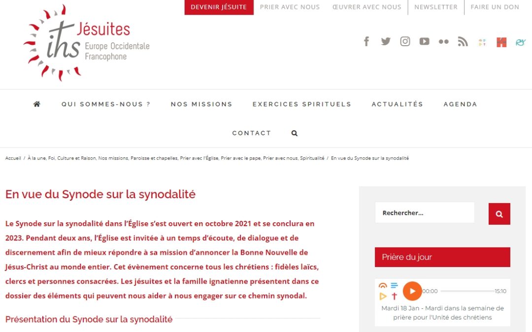 The Western Europe Ignatian Family (French speaking) & Sinodality