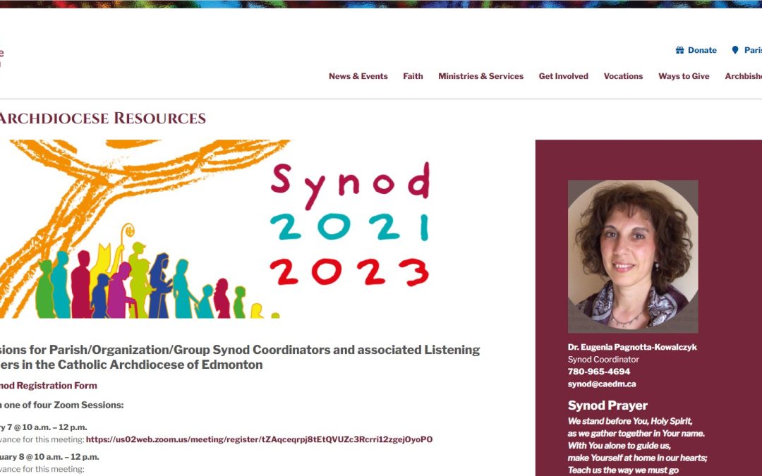 CANADA, Archdiocese of Edmonton, The synodal process in the Archdiocese of Edmonton