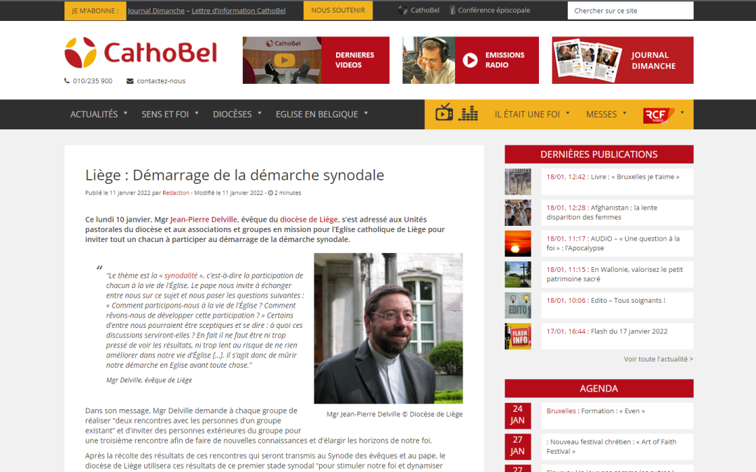 BELGIUM, Diocese of Liège (website) & synodality